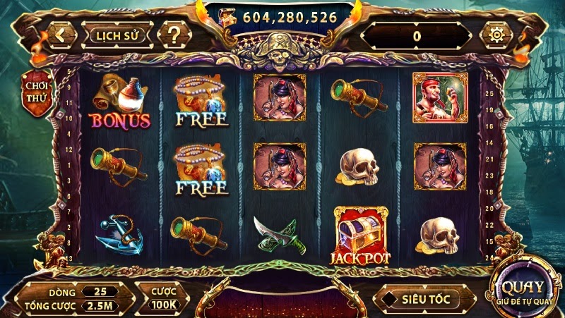 Luật chơi game Slots Pirate King tại Sunwin