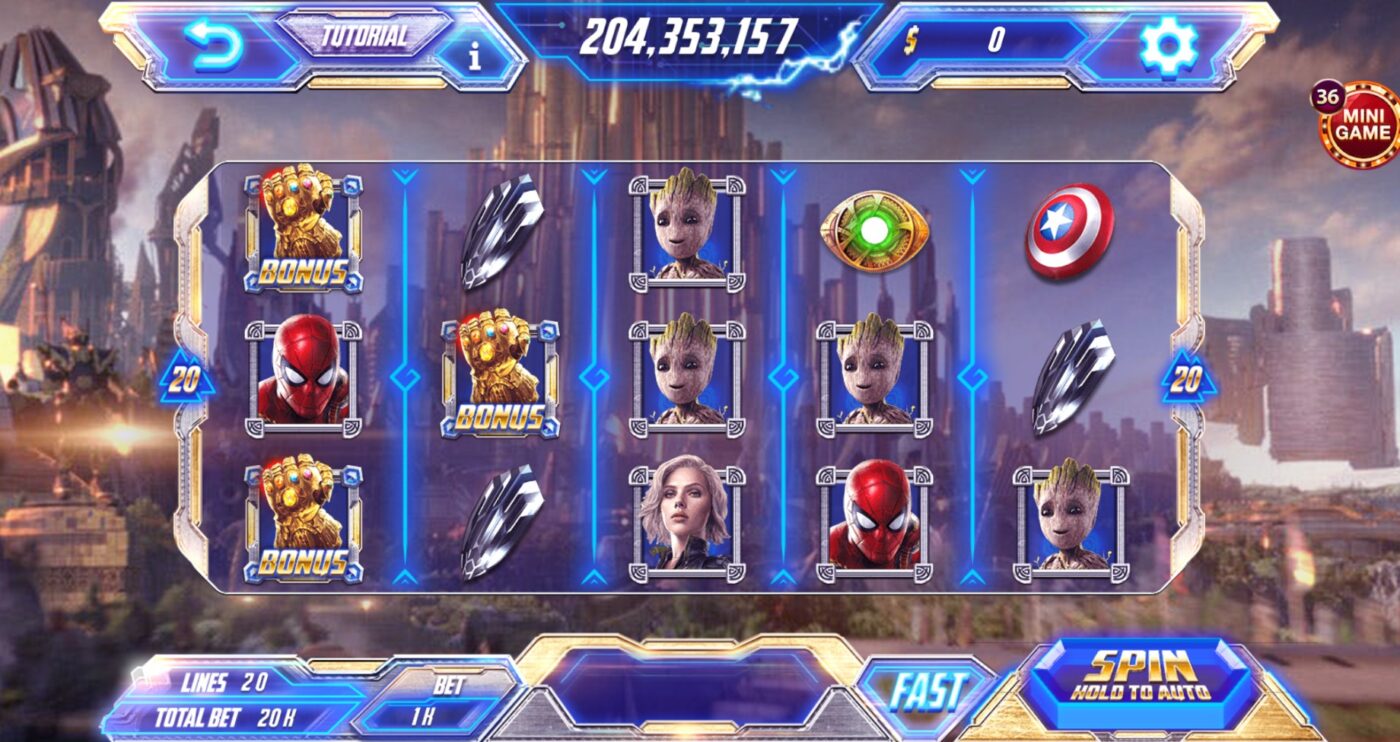 Tóm tắt luật chơi cơ bản của slot game Avengers tai Sunwin