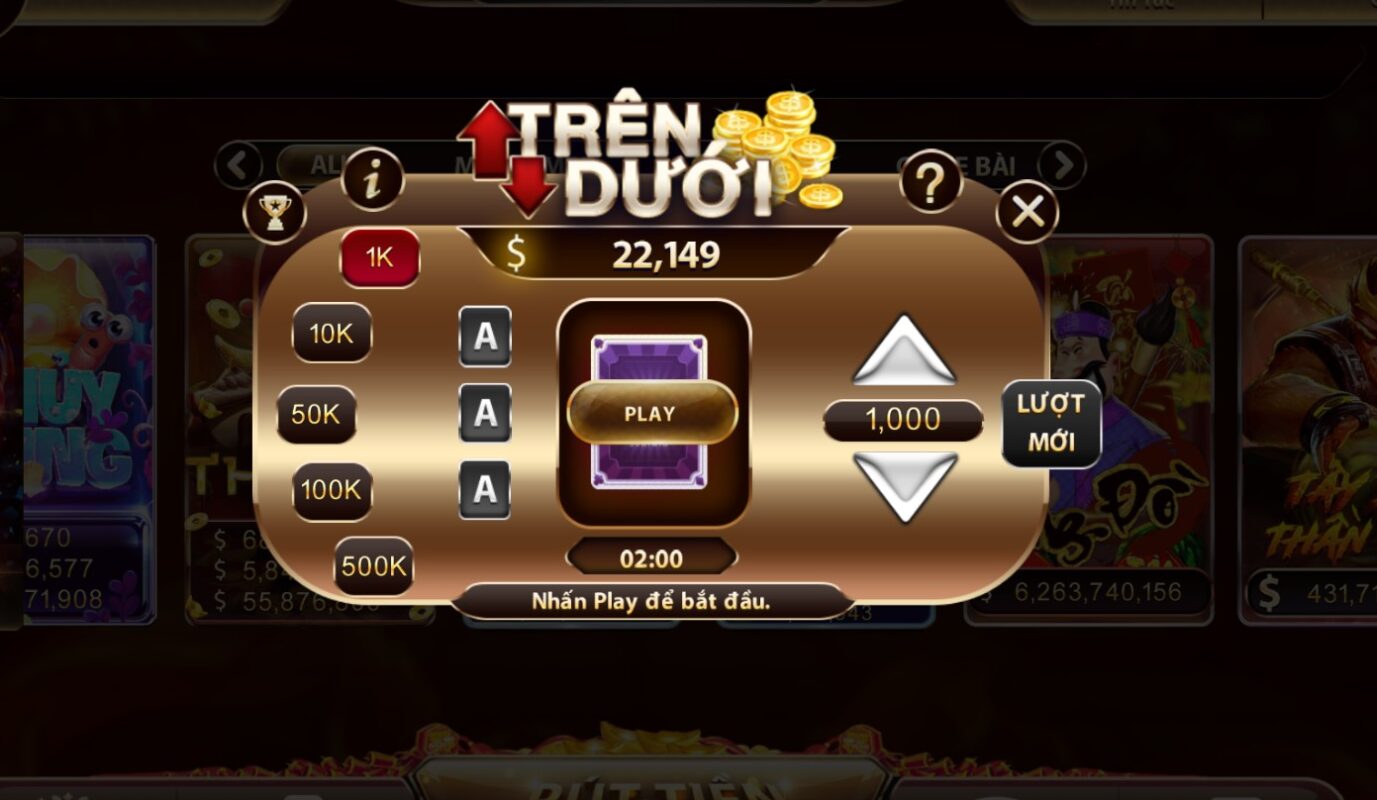 Hướng dẫn cách chơi chi tiết game Trên Dưới tại Sunwin