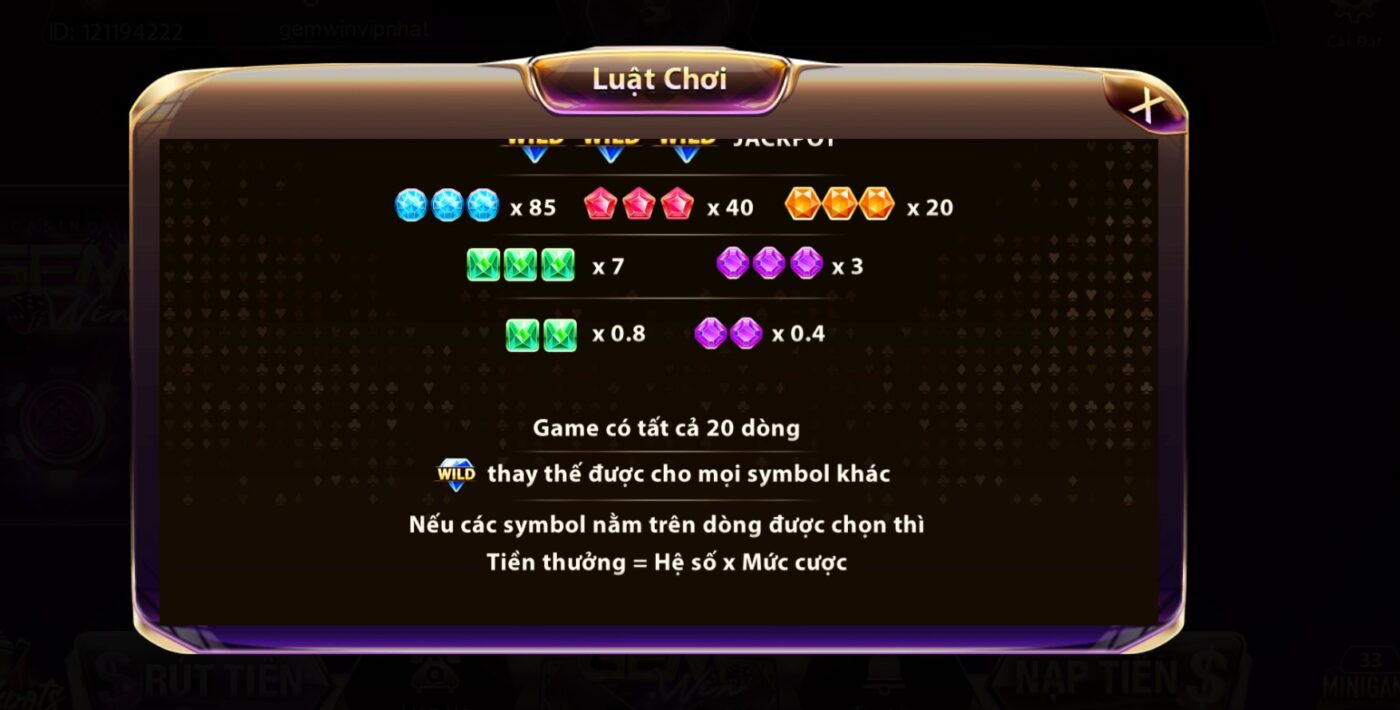 Luật chơi mini game Kim Cương trên Sunwin