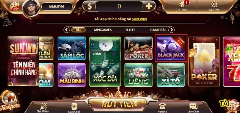 Chơi thật ăn tiền thật Blackjack Sunwin